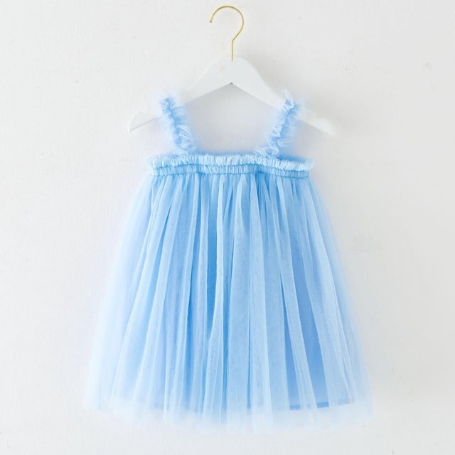 Cowsor Baby Girl Dress Flower Tulle Party Dresses Princess Pageant Birthday Wedding