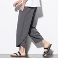 thumbnail image 4 of Birdeem Pantalon Court Ample Décontracté en Coton et Lin pour Homme, 4 of 12