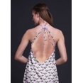 thumbnail image 2 of Bimba Robe de Plage Longue Dos Nu à Col Licou Imprimée pour Femmes - Grande, 2 of 6