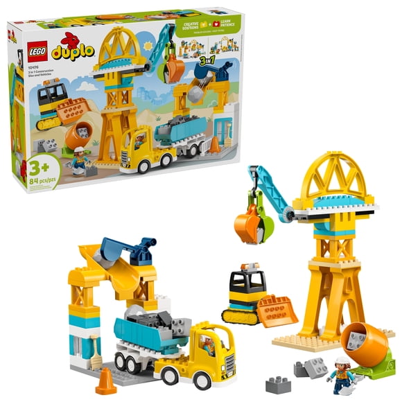 LEGO DUPLO Ma ville Le Chantier avec Véhicules 3 en 1 10476