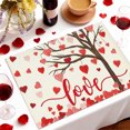 thumbnail image 1 of Wooowa Valentine's Day Printed Placemat 11.8x17.7 Inches - Heat-Resistant Table Decor for Kitchen, Home & Holiday Parties, 1 of 6