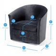 thumbnail image 3 of Comfort Pointe Elizabeth Fauteuil d'Appoint Pivotant en Microfibre Gris Charbon, 3 of 7