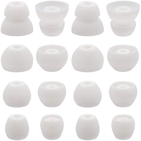 ALXCD Eartips for BeatsX in-Ear Headphone, 8 Pair S/M/L & Double Flange Durable Soft Silicone Replacement Earbud Tips,
