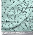 thumbnail image 1 of Soimoi Green Poly Georgette Fabric Flower Leaves Decor Fabric Printed Yard 52 Inch Wide, 1 of 3