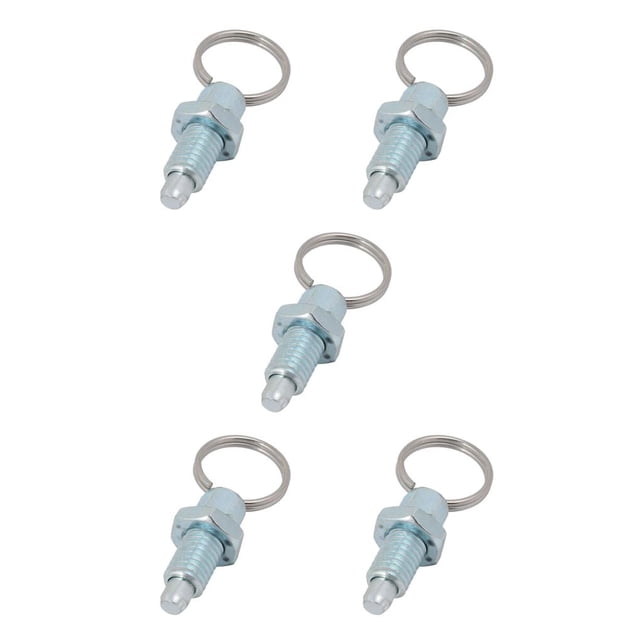 Dalazy Spring Loaded Index Plunger with Convenient Ring Pull Reliable Locking Mechanism M6-4 Galvanized Steel 5Set