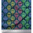 thumbnail image 1 of Soimoi Moss Georgette Fabric Floral & Damask Ethnic Print Fabric by Yard 42 Inch Wide, 1 of 3