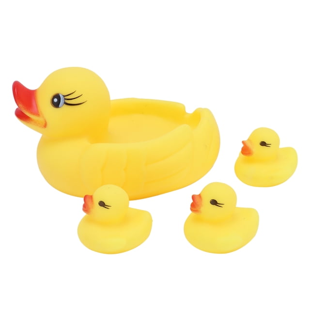 Baby Bath Toys, Bright Color 4pcs Bath Toy Set Duck Toy Set For Bathing For Kids Yellow Duck