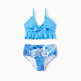 thumbnail image 3 of PatPat Family Matching Tropical Leaf Print Blue Swim Trunks or 2 Pieces Bikini Swimsuit, 3 of 7