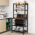 thumbnail image 4 of Costway Armoire de Bar à Vin avec Étagères de Rangement à 4 Niveaux Porte-Verres Supports pour Bouteilles Industriel, 4 of 9