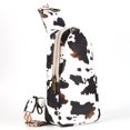 thumbnail image 4 of Boho Chest Bag Animal Prints PU Crossbody Handbag Travel Purse (White Leopard), 4 of 9