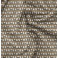 thumbnail image 1 of Soimoi Moss Tissu Georgette Motif Animal Chat Tissu au Mètre 42 Pouces de Large, 1 of 5