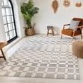 thumbnail image 1 of Rug Branch Jules Checkered Indoor Area Rug, Grey Beige, Modern - Living Room, Bedroom, Dining Room, and Kitchen, 1 of 5