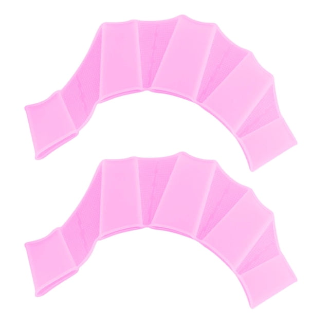 Silicone Hand Swimming Fins Flippers Swim Finger Webbed Gloves Glove Plus Plus Neon Tube