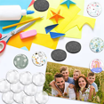 thumbnail image 3 of 96 Sets Craft Fridge Magnet Glass Ceramic Magnet with Adhesive Backing and Transparent Clear Glass Dome Cabochons, 3 of 7
