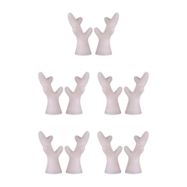 mmirethe 2pcs Easy To Install Antlers Sticker To Decorate Christmas Car Cute Waterproof white large 5Set