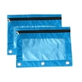 thumbnail image 2 of Dvruxg 2 Pcs Trousse à Crayons, Trousse à Crayons Trois Trous Fermeture Éclair Simple Sac de Rangement Transparent en PVC, Grande Capacité Trousse à Crayons avec Fermeture Éclair Classeur Transparent, 2 of 5