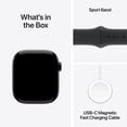 thumbnail image 3 of Apple Watch Series 10 GPS 42mm Jet Black Aluminum Case with Black Sport Band - S/M, 3 of 9