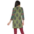thumbnail image 3 of Moomaya Robe Tunique Mini à Col Fermé Imprimée pour Femmes Vêtements Porter, 3 of 5