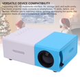 thumbnail image 4 of Mini Projecteur, Projecteur Vidéo 1080P Full HD Pris en Charge, Projecteurs de Films de Cinéma Maison Portatifs pour l'Extérieur, Compatible avec Interface Multimédia HD, USB, AV, Téléphone Intelligent, 4 of 7