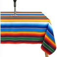thumbnail image 1 of Waterproof Outdoor Tablecloth with Umbrella Hole for Rectangle Table 60x84inch Mexican Stripes Patio Table Cloth with Zipper, 1 of 5