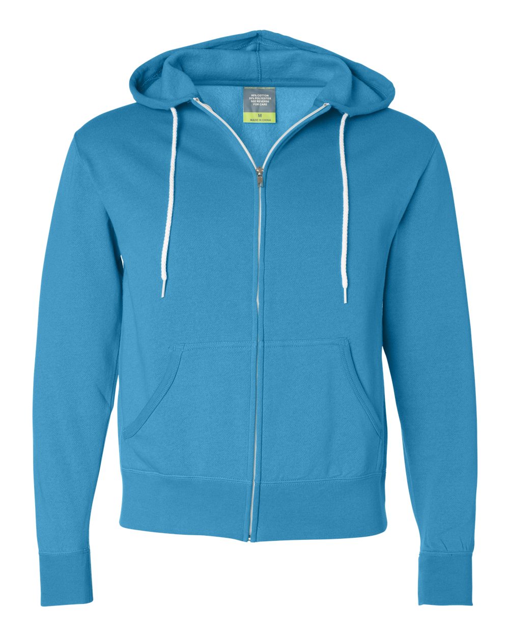 Independent Trading Co. Unisex Lightweight Full-Zip Hooded Sweatshirt, L