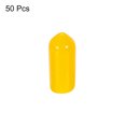 thumbnail image 3 of Unique Bargains 50 Pcs Capuchons d'Extrémité en Caoutchouc 6 mm Couvercle PVC Vinyle Protecteur de Filetage de Vis Capuchons Ronds pour Tablette en Fil Jaune, 3 of 5