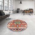 thumbnail image 4 of Ahgly Tapis Rectangulaire Traditionnel Lavable en Machine Rouge Brique, 5 Pieds x 8 Pieds, 4 of 7