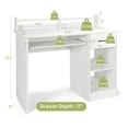 thumbnail image 3 of Costway 22" Wide Computer Desk Writing Study Laptop Table w/ Drawer & Keyboard Tray White, 3 of 10