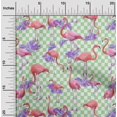 thumbnail image 2 of oneOone Polyester Spandex Pink Fabric Check & Toucan Craft Projects Decor Fabric Printed By The Yard 56 Inch Wide, 2 of 4