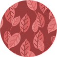 thumbnail image 1 of Ahgly Company Tapis d'Intérieur Ronds Transitionnels Rouges Lavables à la Machine, 3 Pieds Rond, 1 of 7