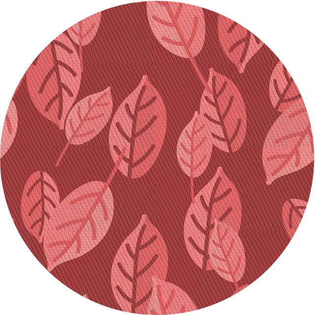 Ahgly Company Tapis d'Intérieur Ronds Transitionnels Rouges Lavables à la Machine, 8 Pieds Rond