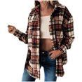 thumbnail image 1 of CEHVOM Mode Femme Manches Longues Ouvert devant Ample Manteau Imprimé Blouse Liquidation, 1 of 5