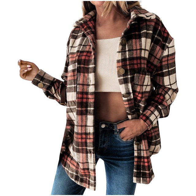 CEHVOM Mode Femme Manches Longues Ouvert devant Ample Manteau Imprimé Blouse Liquidation