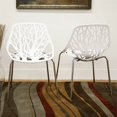 thumbnail image 4 of Chaise de Salle à Manger d'Accent en Blanc (Ensemble de 2), 4 of 4