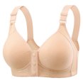thumbnail image 1 of Lenpel Front Closure Bras for Women Plus Size Wireless Full Coverage Supportive Push up Bras Comfortable Everyday Bralettes(Khaki,Small), 1 of 2