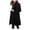 Black, variant on Meichang Womens Notched Lapel Collar Double Breasted Pea Coat Winter Wool Blend Over Coats Long Jackets Plus Size