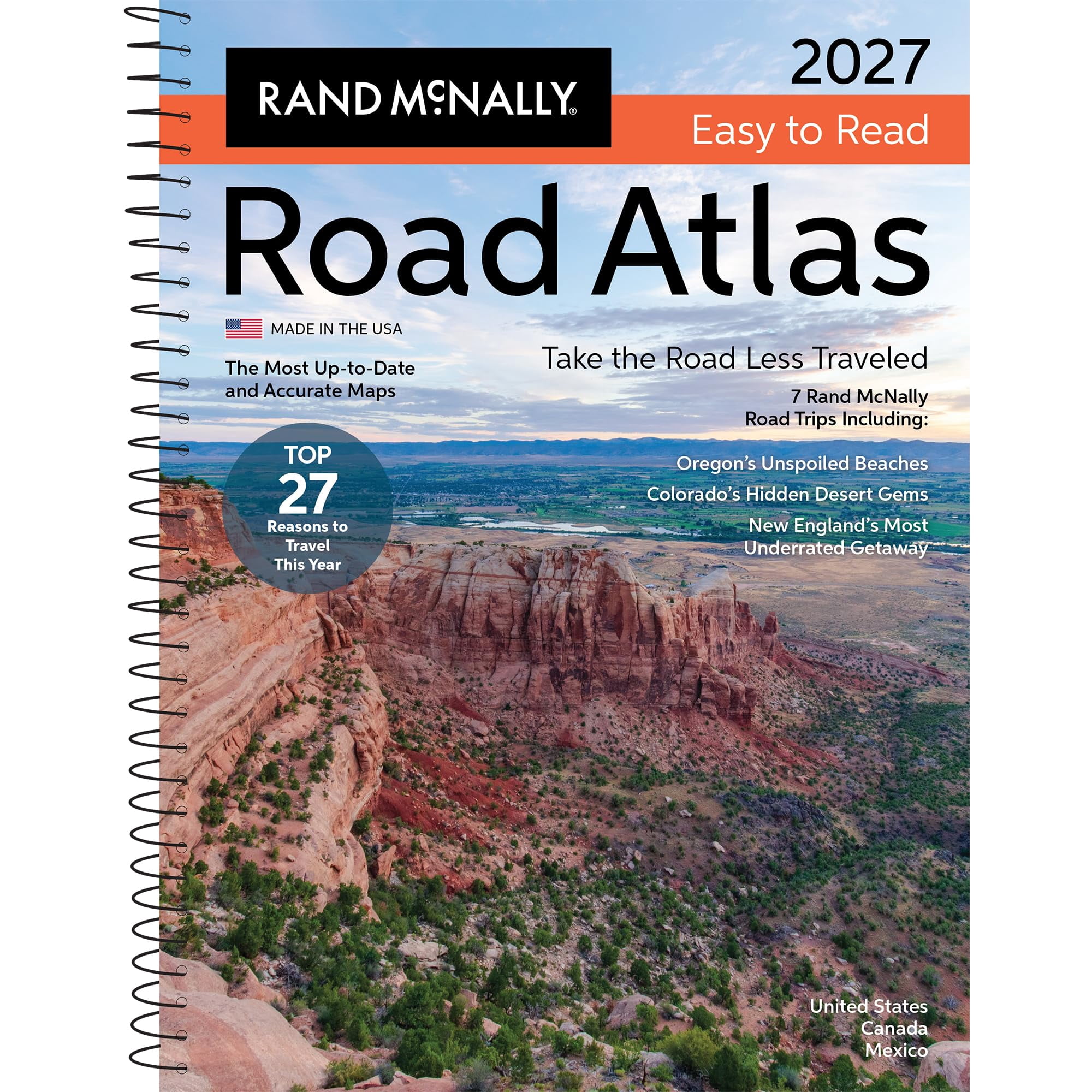Road Atlas Rand McNally 2027 Easy to Read Midsize