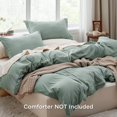 thumbnail image 2 of Bedsure Sage Green Duvet Cover King Size - Soft Prewashed Set, 3 Pieces, 1 Duvet Cover 104x90 Inches with Zipper Closure and 2 Pillow Shams, Comforter Not Included, 2 of 6