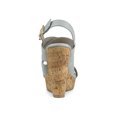 thumbnail image 2 of BLISSFUL STEP Women's Sandals Platform Heels Ankle Strap Wedges Sandals Gray 5.5, 2 of 7