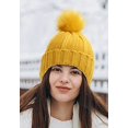 thumbnail image 4 of LinYooLi Women Chunky Beanie Hat Winter Thick Warm Fuzzy Knit Pom Skull Cap, 4 of 6