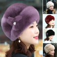 thumbnail image 3 of Chapeau Femme Résistant au Froid Russe Décontracté Hiver Thermique Dames d'Âge Moyen, 3 of 4