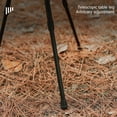 thumbnail image 4 of Dvkptbk Tables Rondes Pliantes d'Extérieur en Alliage d'Aluminium Petites Tables Rondes Pliantes d'Extérieur en Aluminium Table Basse de Camping Noire Portable à Hauteur Réglable Légère Camping et Randonnée, 4 of 7