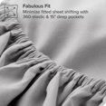 thumbnail image 3 of Bare Home 2-Pack Fitted Sheets - Premium 1800 Collection - Ultra-soft - Deep Pocket - Short Queen, Light Gray, 3 of 8