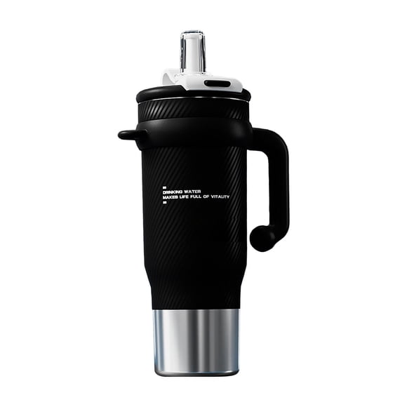 40oz Insulated Stainless Steel Tumbler with Handle, Large Capacity Vacuum Cup for Car Travel