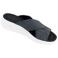thumbnail image 1 of Mikilon Women Stretch Cross Slide Sandals Summer Beach Wedge Platform Slippers Shoes, 1 of 2