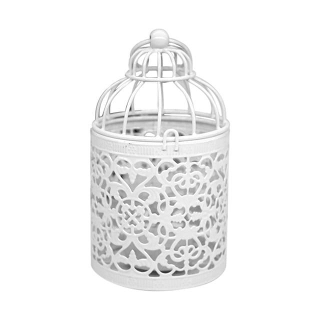 Leutsin Hanging Bird Cage Candles Holder Retro Iron Candlestick Lantern Home Party Decor
