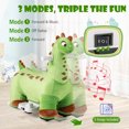 thumbnail image 4 of Gymax Dinosaure à Chevaucher pour Enfants 6V avec Pédale de Mer Rembourrée Musique avant & Roues, 4 of 10