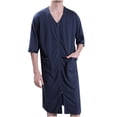 thumbnail image 1 of Hot ! TIMIFIS Mens Robe Water-absorbent And Quick-drying Can Be Worn Outside With Zipper Couple Yukata Pajamas - Spring/Summer, 1 of 2