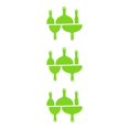 thumbnail image 2 of maskred Comfortable Grip With Ergonomic Curved Handle Filling Set Paint Scraper ABS Putty Durable ABS -friendly green 3Set, 2 of 6