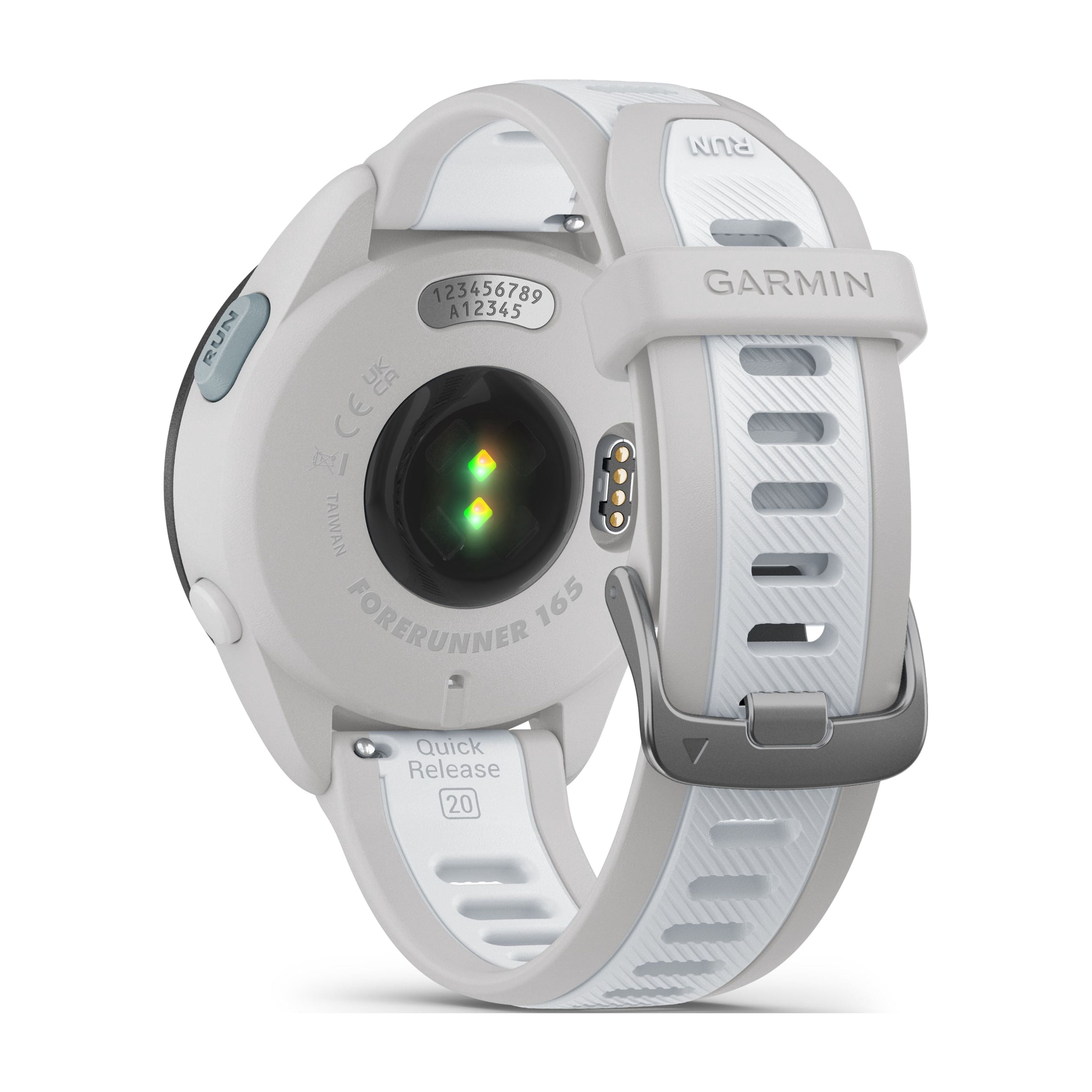 Garmin Forerunner 165 Music GPS Running Smartwatch and Fitness Tracker with Heart Rate - Mist Grey/Whitestone